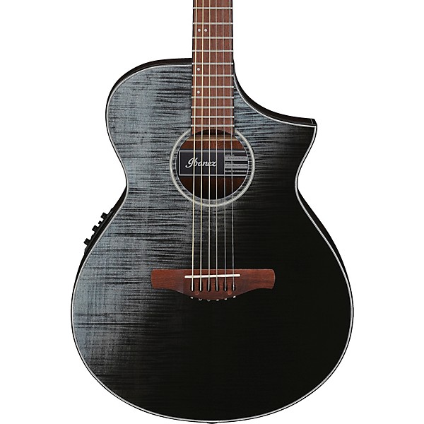 Open Box Ibanez AEWC32FM Thinline Acoustic-Electric Guitar Level 2 Black Sunset Fade 197881117931