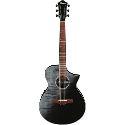 Ibanez Aewc32fm Thinline Acoustic-Electric Guitar Black Sunset Fade for sale