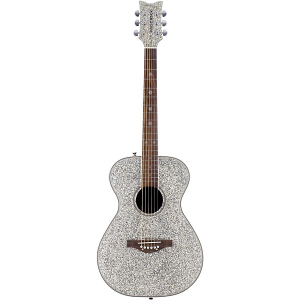 Open Box Daisy Rock Pixie Acoustic Guitar Silver Sparkle