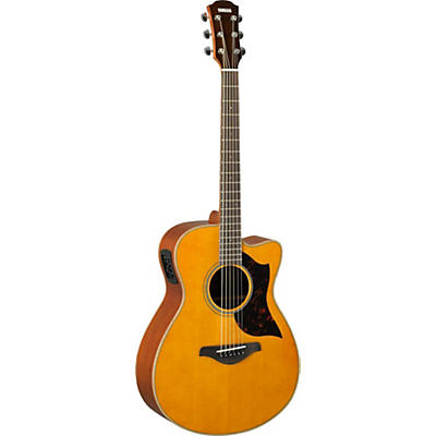 Yamaha A-Series Ac1m Cutaway Concert Acoustic-Electric Guitar Vintage Natural for sale