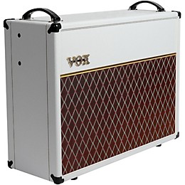 Open Box VOX V212C Limited 130W 2x12 Guitar Speaker Cabinet Level 1 White Bronco