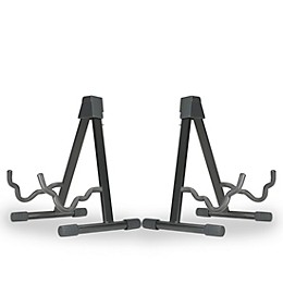 Musician's Gear A-frame Stand for Acoustic, Electric, and Bass Guitars (2 Pack) Black