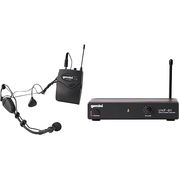 Gemini UHF-01HL Wireless Headset/Lavalier Combo System F1