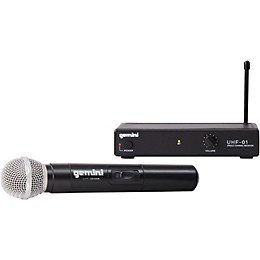 Open Box Gemini UHF-01M Wireless Handheld Microphone System Level 1 F1