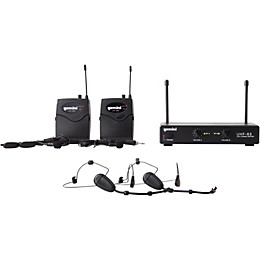 Open Box Gemini UHF-02HL 2-Channel Wireless Headset/Lavalier Combo System Level 1 S34