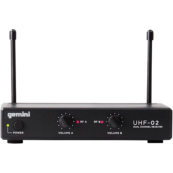 Open Box Gemini UHF-02HL 2-Channel Wireless Headset/Lavalier Combo System Level 1 S34