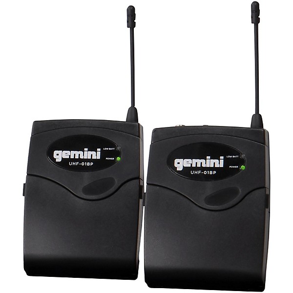 Open Box Gemini UHF-02HL 2-Channel Wireless Headset/Lavalier Combo System Level 1 S34