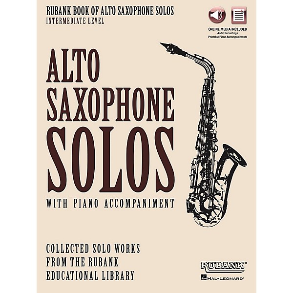 Hal Leonard Rubank Book of Alto Sax Solos - Intermediate Level Book/Audio Online