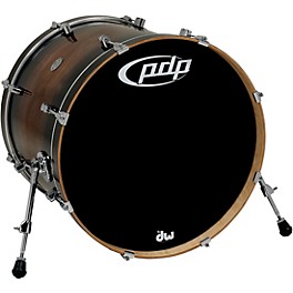 PDP by DW Concept Exotic Series Bass Drum Walnut to Charcoal Burst 22 x 18 in.