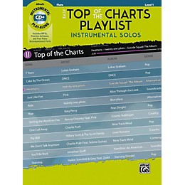 Alfred Easy Top of the Charts Playlist Instrumental Solos Flute Book & CD Level 1