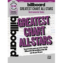 Alfred Billboard Greatest Chart All-Stars Instrumental Solos Trombone Book & CD Level 2-3
