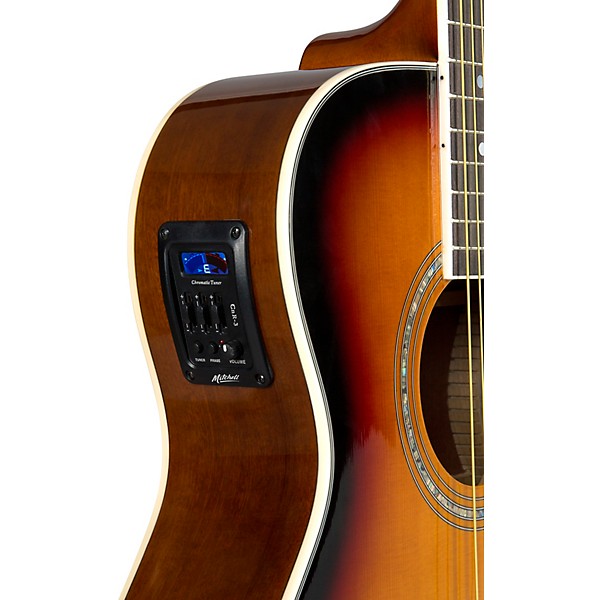 Mitchell O120CESB Auditorium Acoustic-Electric Guitar 3-Color Sunburst