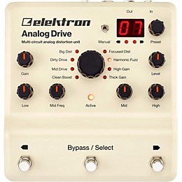 Open Box Elektron Analog Drive Multi-Circuit Analog Distortion Unit Pedal Level 1