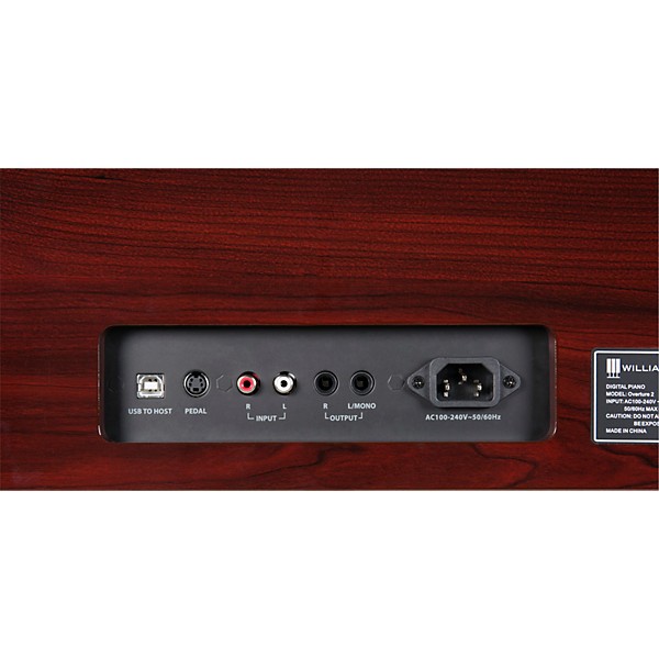 Williams Overture 2 88-Key Console Digital Piano with Bench (Mahogany)