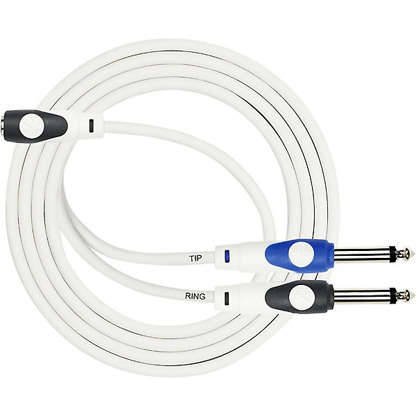 Kirlin LightGear Y-Cable, 3.5mm TRS Jack (Female) - 2x1/4" Mono Plug (Tip/Ring) 6 ft.