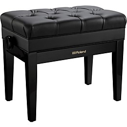 Open Box Roland Piano Bench - Cushioned with Storage Compartment Level 1 Polished Ebony