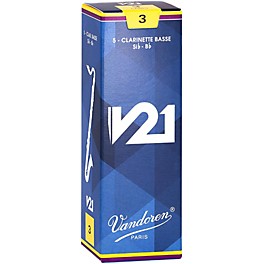 Vandoren Bass Clarinet V21 Reeds, Box of 5 3.5 Vandoren Bass Clarinet V21 Reeds, Box of 5 3