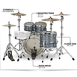 Gretsch Drums Renown 4-Piece Shell Pack Silver Oyster Pearl