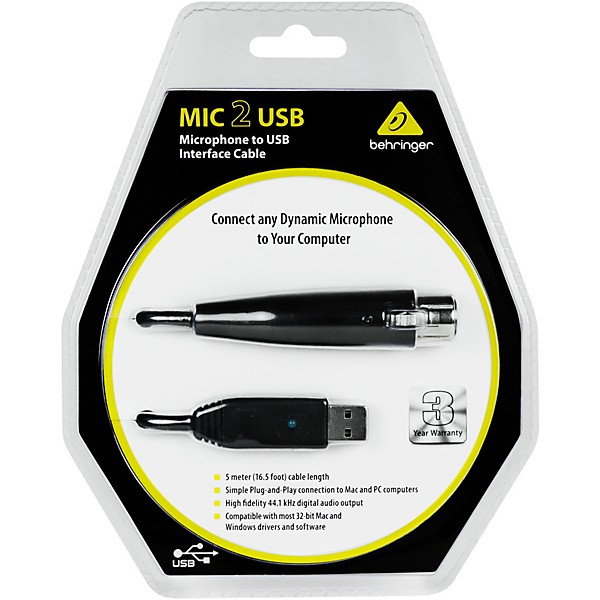 Behringer MIC 2 USB Microphone to USB Interface Cable