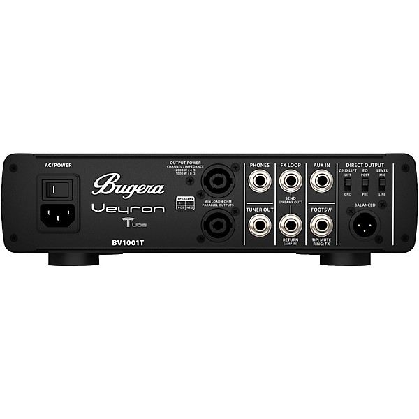 Bugera BV1001T Veyron Tube 2,000W Tube Hybrid Bass Amplifier Head Black