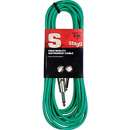 Stagg S-Series Instrument Cable With Deluxe Ends 20 ft. Green