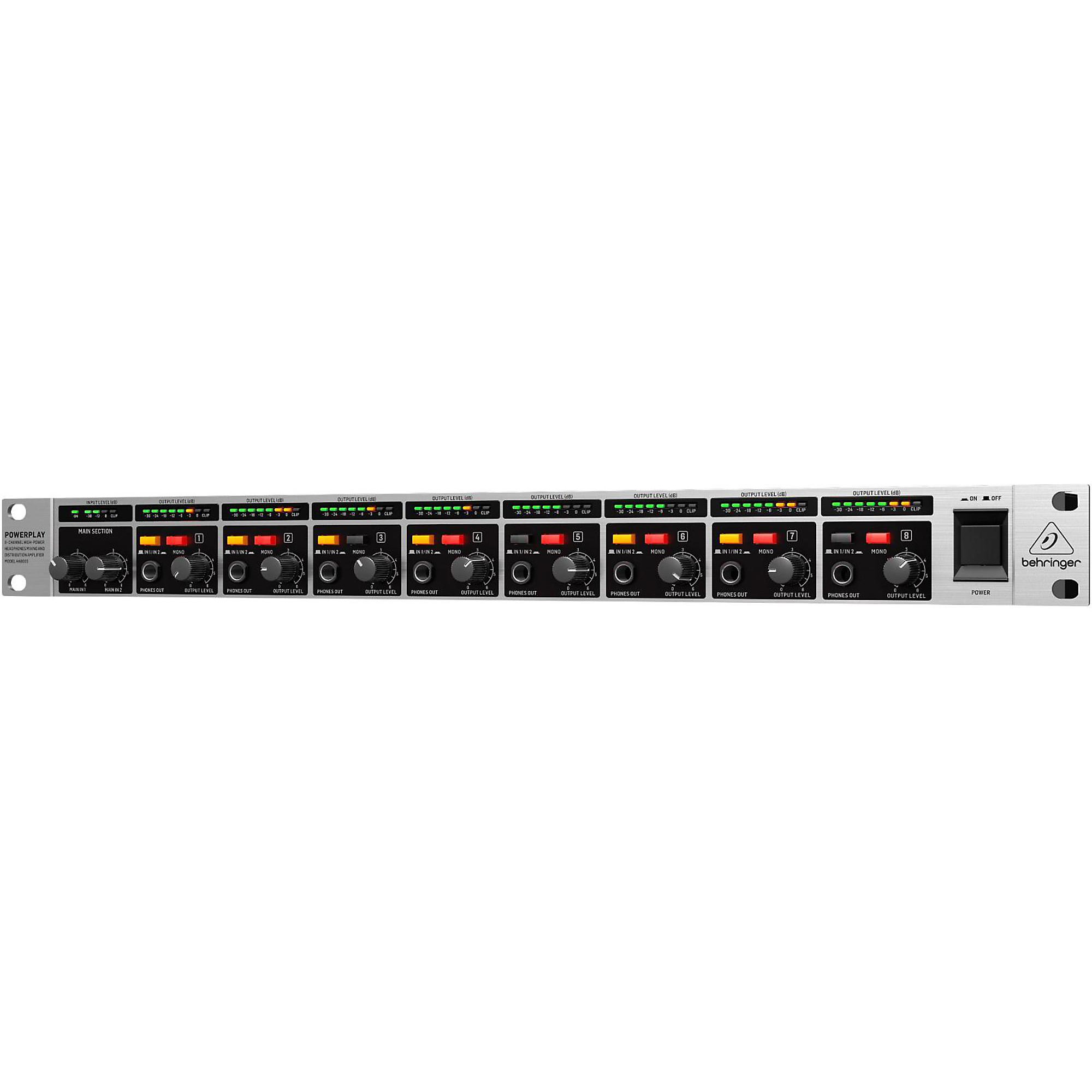 ＼半額SALE／ Behringer HA8000 V2 8-Channel High-Power Headphones Mixing アンプ