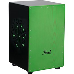 Pearl 3D Cajon With Green Faceplate and 3D Tree