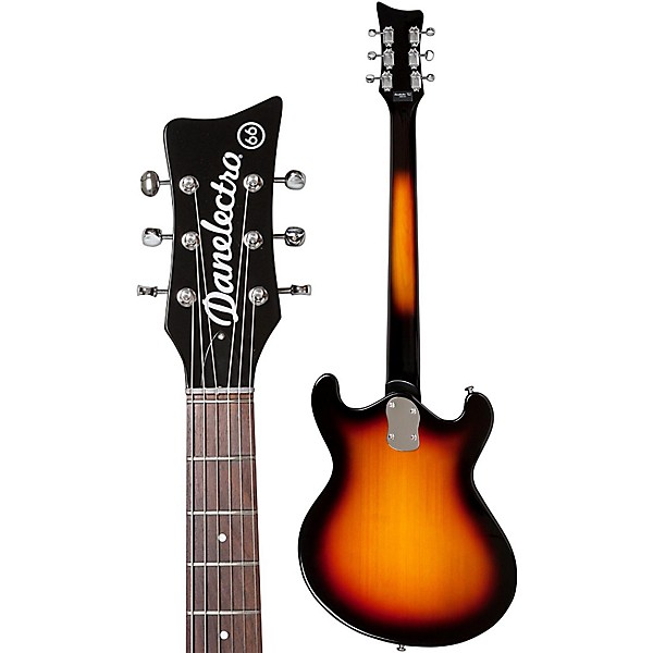Open Box Danelectro '66 Classic Semi-Hollow Electric Guitar Level 2 3-Tone Sunburst 190839751430