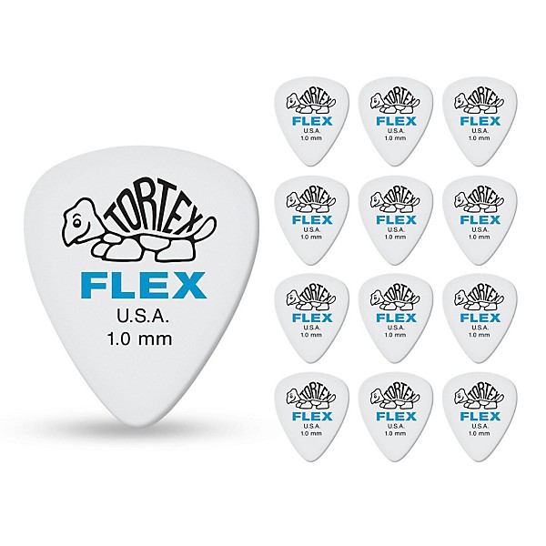Dunlop Tortex Flex Standard Guitar Picks 1.0 mm 12 Pack