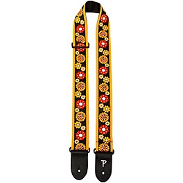 Perri's Jacquard Guitar Strap Vintage Floral 2 in. Perri's Jacquard Guitar Strap 60's Flower 2 in.