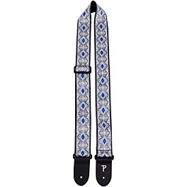 Perri's Jacquard Guitar Strap Vintage Floral 2 in. Perri's Jacquard Guitar Strap Royal Silver 2 in.