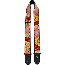 Perri's Jacquard Guitar Strap Tropical Flowers 2 in.