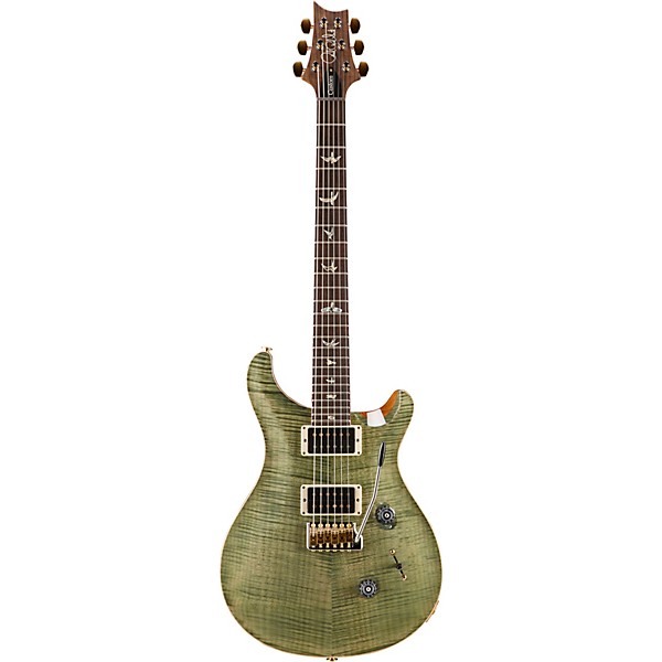 PRS Custom 24 10-Top Electric Guitar Trampas Green