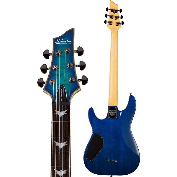 Open Box Schecter Guitar Research Omen Extreme-6 Electric Guitar Level 2 Ocean Blue Burst 194744013171