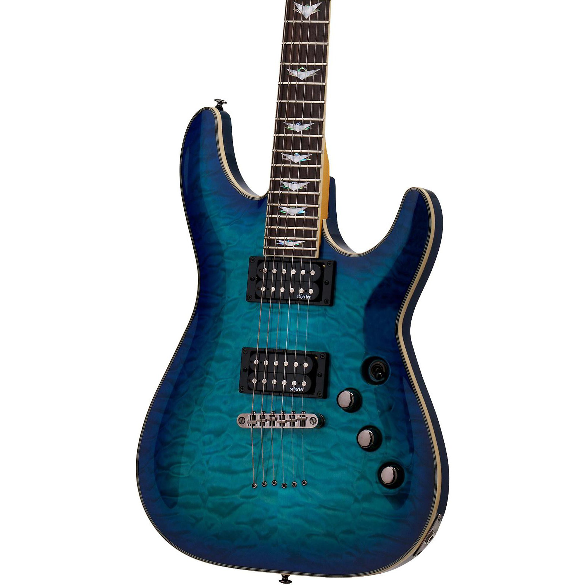 Schecter Guitar Research Omen Extreme-6 Electric Guitar Ocean Blue Burst