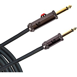 D'Addario Circuit Breaker Instrument Cable with Latching Cut-Off Switch, Straight Plug, by D'Addario 15 ft. Black