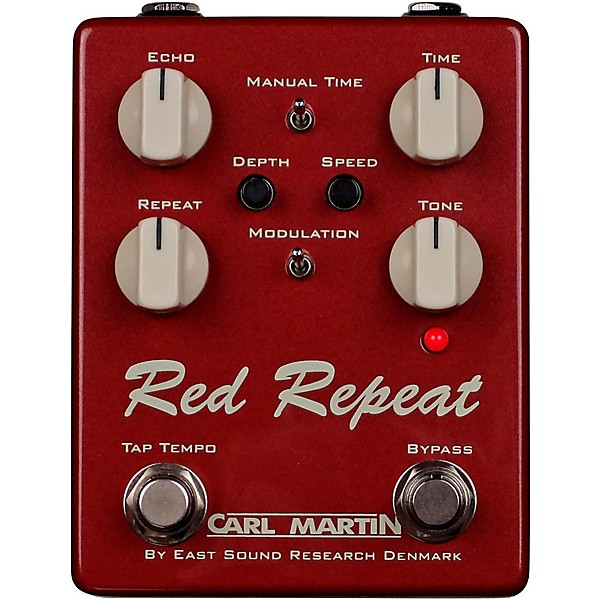 Carl Martin Red Repeat Delay Echo with Tap Tempo Pedal