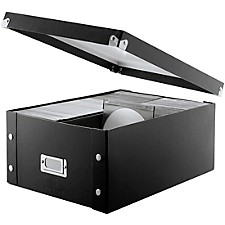 Vaultz Snap-N-Store DVD Storage Box - 2 pack Black | Guitar Vaultz Snap-N-Store DVD Storage Box - 2 pack Black | Guitar