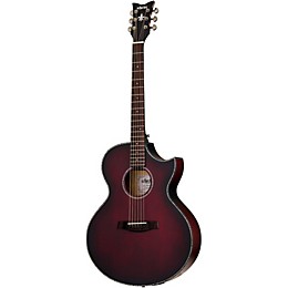 Schecter Guitar Research Orleans Stage Acoustic-Electric Guitar Vampyre Red Burst