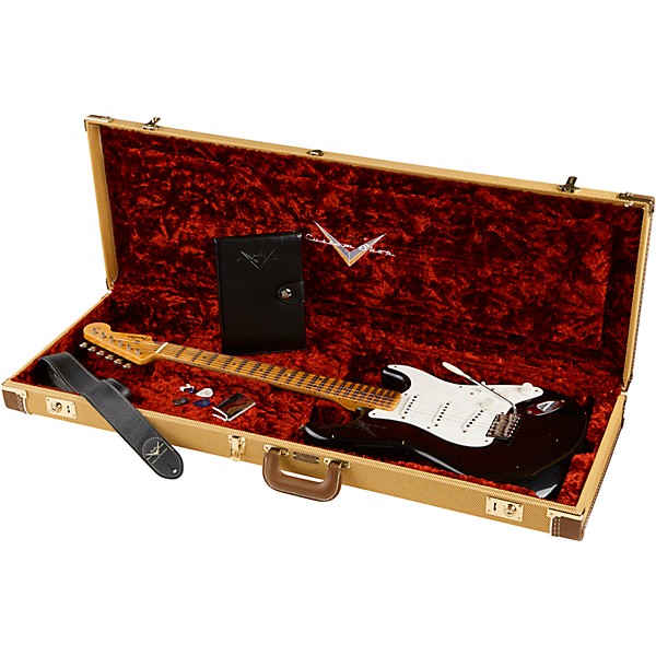 Fender Custom Shop 1955 Journeyman Relic Stratocaster - Custom Built - NAMM Limited Edition Aged Black