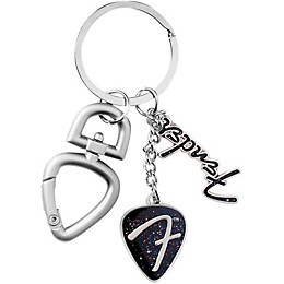 Fender 3-Piece F Logo Keychain with Clip - Chrome