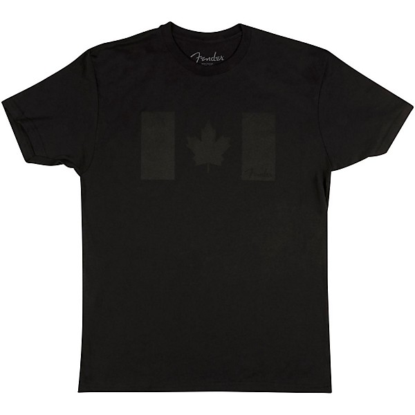 Fender Blackout Canadian Flag T-Shirt XX Large