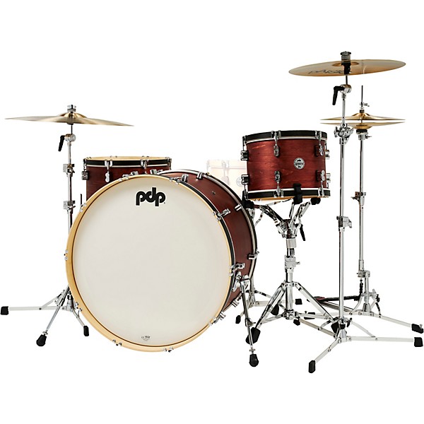 PDP by DW Concept Classic 3-Piece Shell Pack with 26 in. Bass Drum Ox Blood/Ebony Stain