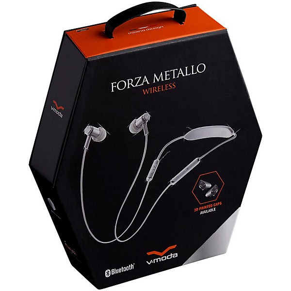 Open Box V-MODA Forza Metalla Wireless Bluetooth In-Ear Headphones Level 1 Silver