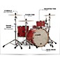 SONOR SQ1 3-Piece Shell Pack With 22" Bass Drum Hot Rod Red