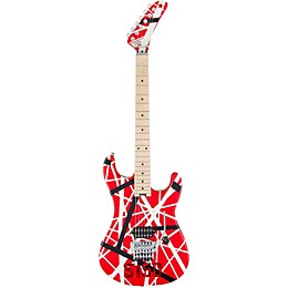 EVH Striped Series 5150 Electric Guitar Red, Black, and White Stripes