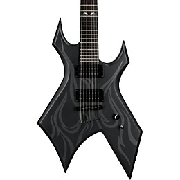 B.C. Rich KKW37-SBK Kerry King Signature Series Warlock 7-String Electric Guitar Ghost Flame Shadow Black