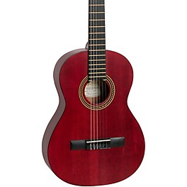 Valencia 200 Series 3/4 Size Classical Acousti... Valencia 200 Series 3/4 Size Classical Acoustic Guitar Transparent Wine Red