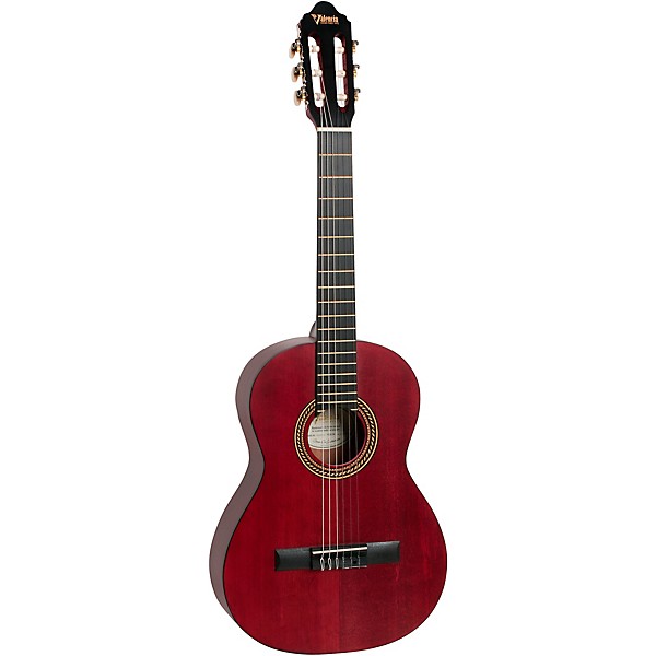 Valencia 200 Series 3/4 Size Classical Acoustic Guitar Transparent Wine Red