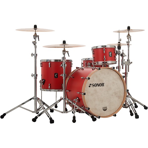 SONOR SQ1 3-Piece Shell Pack With 20" Bass Drum Hot Rod Red
